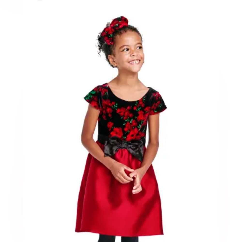Children’s Place Christmas velour dress, size 8